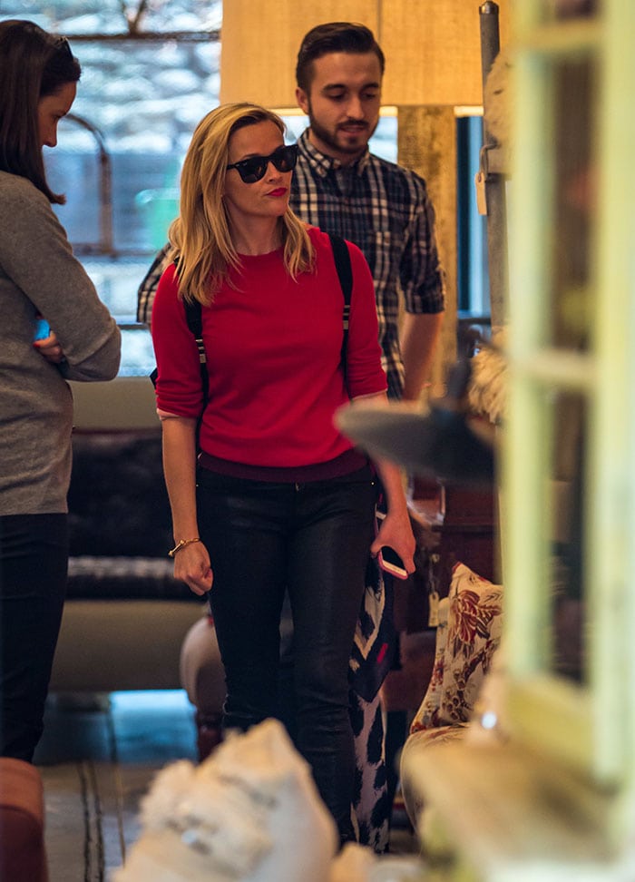 Reese Witherspoon shopping in New York City on December 1, 2014