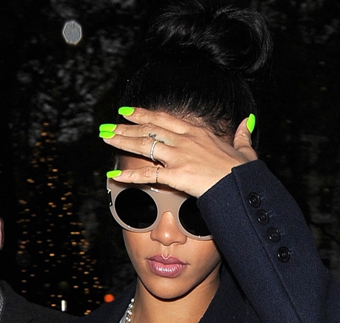 Rihanna's oversized "Flat Cat Eye" sunglasses by Stella McCartney