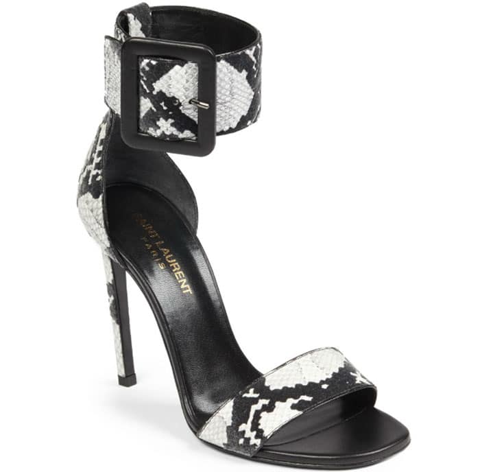 Saint Laurent Jane Snakeskin Exotic Sandals