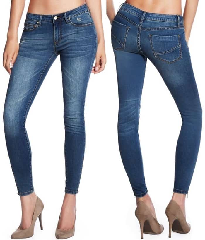 The Metal Zipper Skinny Jeans