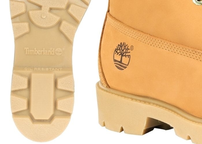 Timberlands will normally still have the logo printed at the tongue or at the outer heel side of the shoes