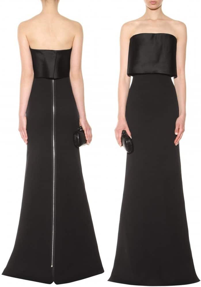 Victoria Beckham Silk-and-Wool-Blend Gown