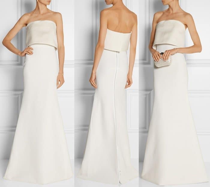 Victoria Beckham Silk-and-Wool-Blend Gown