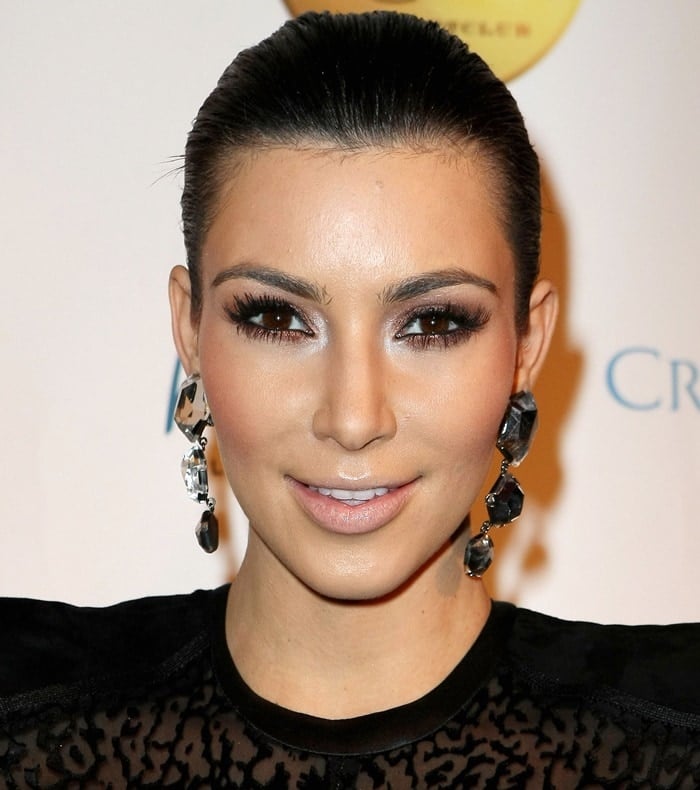 Kim Kardashian's large dangling earrings