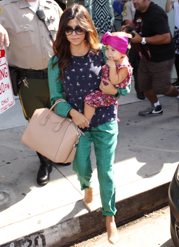 Kourtney Kardashian leaving Dash with her daughter Penelope in West Hollywood on September 25, 2013