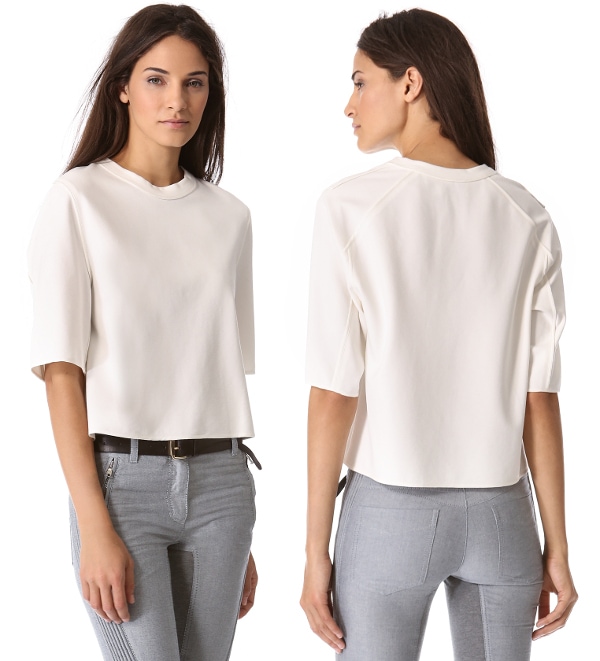 Boxy Tee with Silk Binding