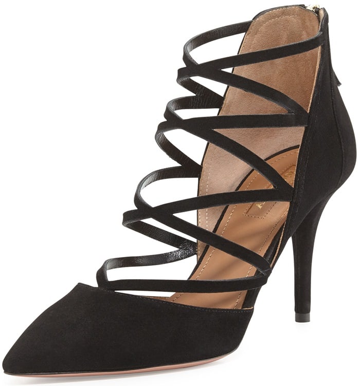 Aquazzura Black Suede Electric High Heels