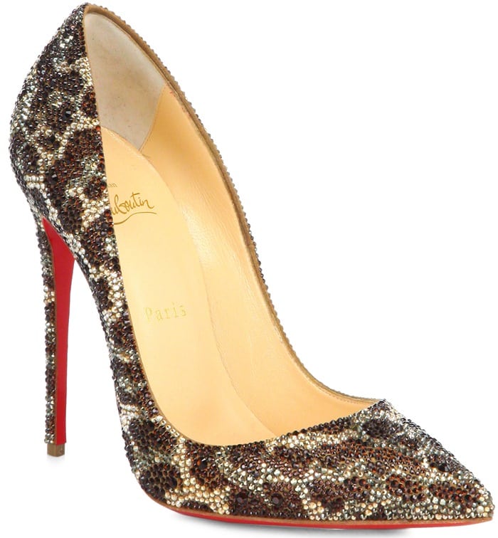 Christian Louboutin Animal So Kate Strass Swarovski Crystal Pumps