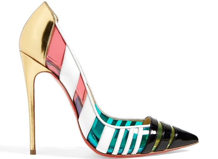 Turn up the color in this colorful pointy-toe pump