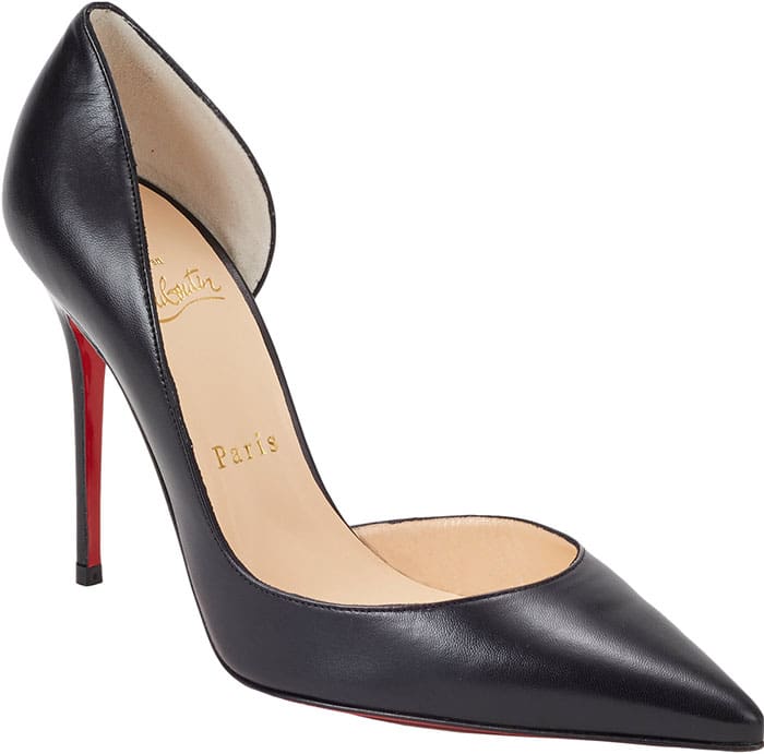 Christian Louboutin Iriza Half d'Orsay Pumps black leather