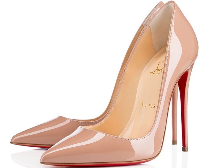 Christian Louboutin So Kate 120 nude leather pumps