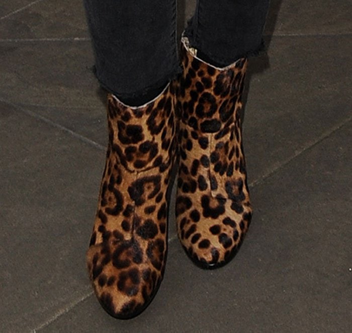 Ellie Goulding's classic Newbury ankle boots have been updated with a leopard-print design