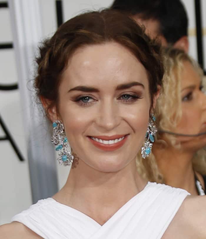 Emily Blunt's turquoise Lorraine Schwartz earrings