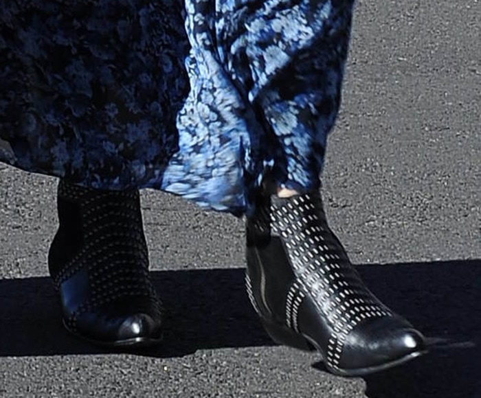 Emma Roberts wearing Anine Bing boots