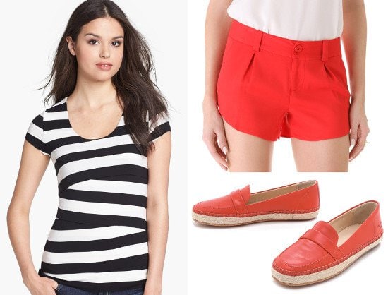 Get Taylor Swift's striped tee performance look