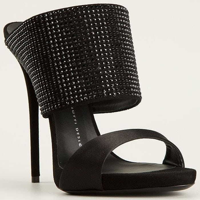 Giuseppe Zanotti crystal double strap mules