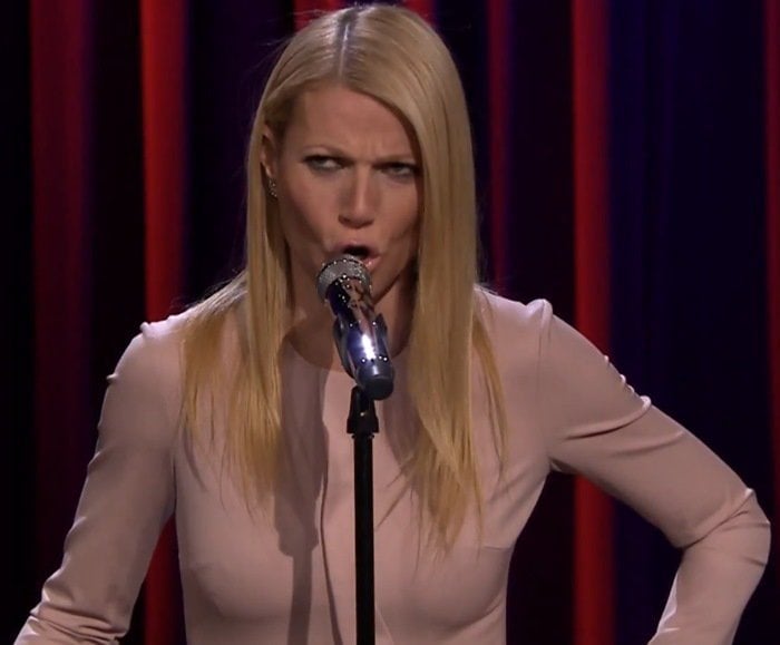 Gwyneth Paltrow sings Broadway versions of rap songs