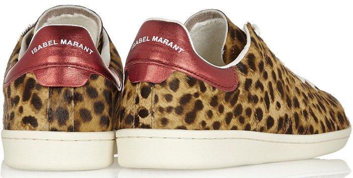 Isabel Marant Etoile Bart leopard-print calf hair sneakers