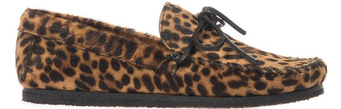 Isabel Marant gives the traditional moccasin a sophisticated update in leopard-print calf hair
