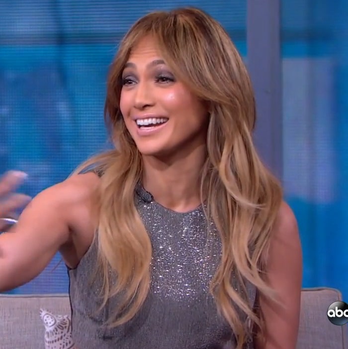 Jennifer Lopez's sparkly silver crop-top