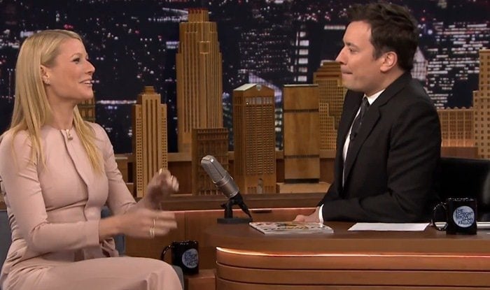 Gwyneth Paltrow makes an appearance on The Tonight Show Starring Jimmy Fallon in New York City on January 14, 2015