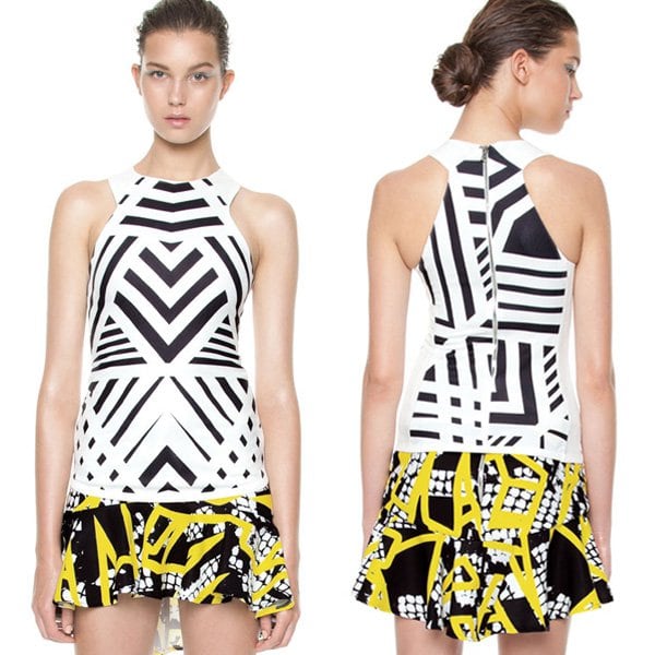 By Johnny Exclusive Black on White Lines Top