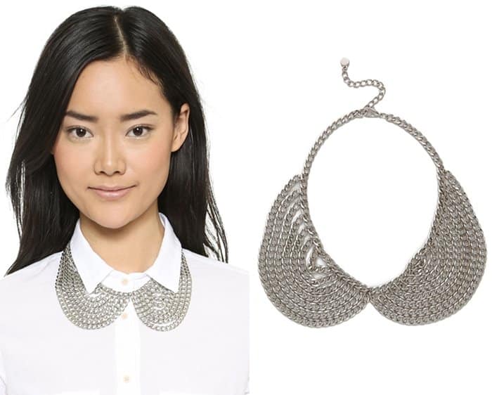 Jules Smith Tux Collar Necklace in Silver