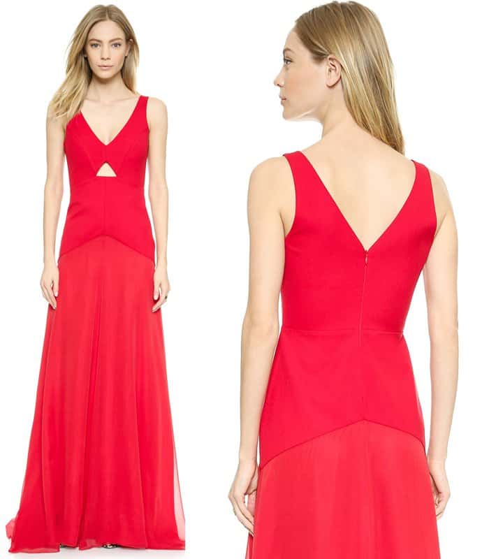 Mason by Michelle Mason Cutout Gown