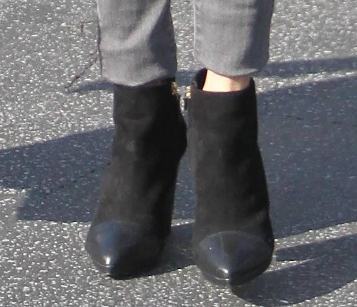 Nikki Reed wearing Tory Burch boots