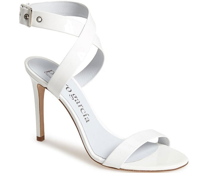  Cecily Ankle-Strap Sandals Meringue