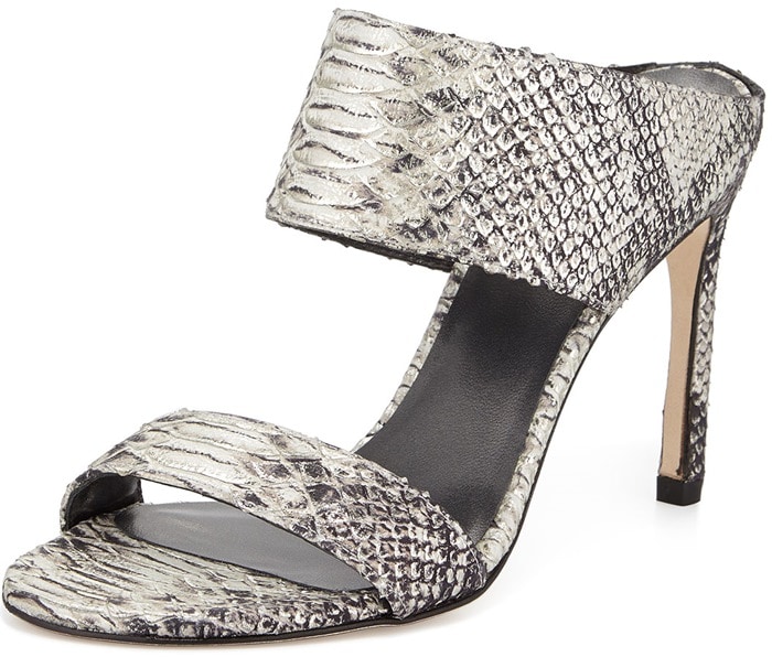 Stuart Weitzman MySlide Snake-Embossed Slides