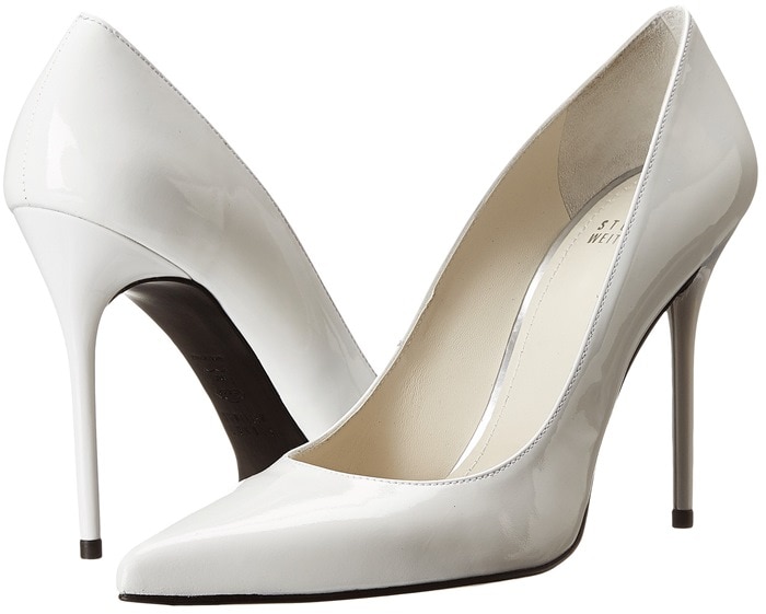 Stuart Weitzman Nouveau White Dress Pump