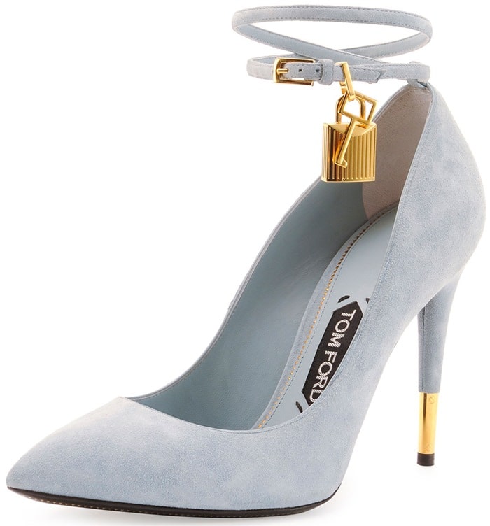 Tom Ford Suede Ankle-Lock Pump