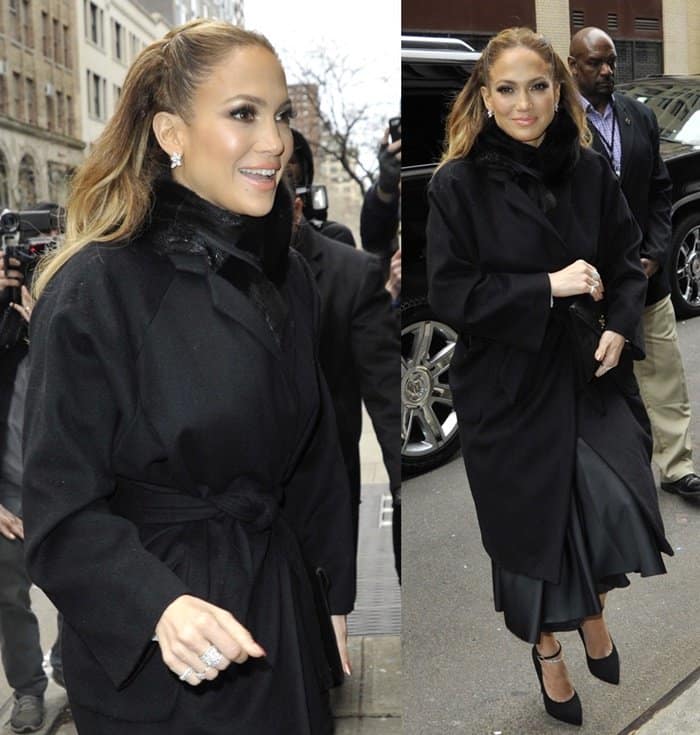 Jennifer Lopez heads to The Wendy Williams Show in Manhattan, New York City, to promote her new movie The Boy Next Door