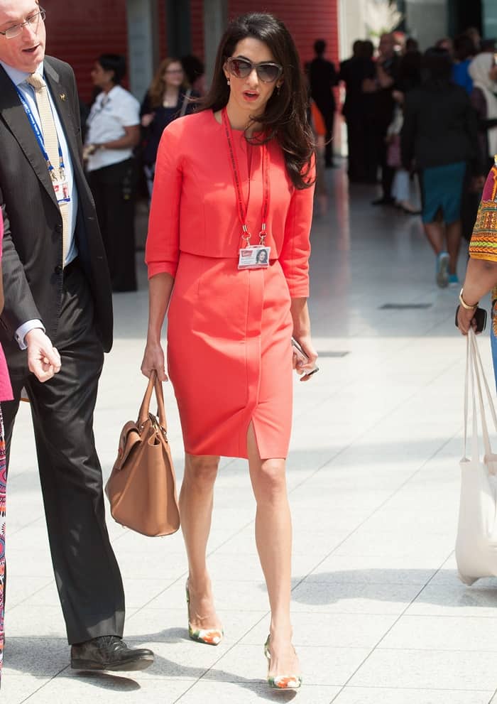 Amal Alamuddin at the End Sexual Violence in Conflict Global held at ExCel London in London, England, on June 12, 2014
