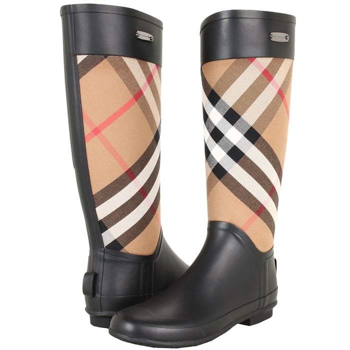 Burberry Check Panel Rainboots