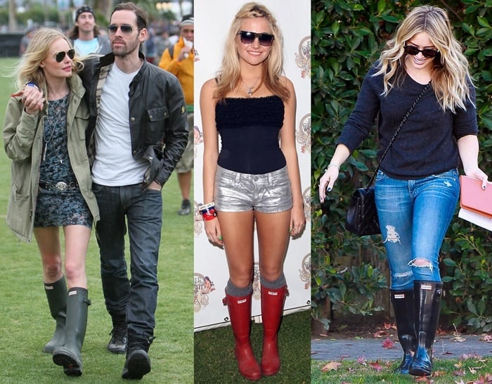 Celebrities wearing Hunter boots