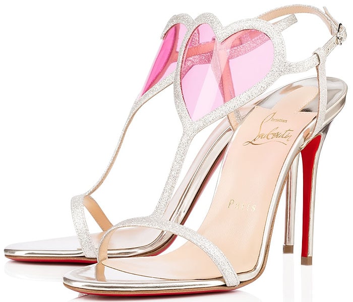 Christian Louboutin Cora Heart Glitter Sandals