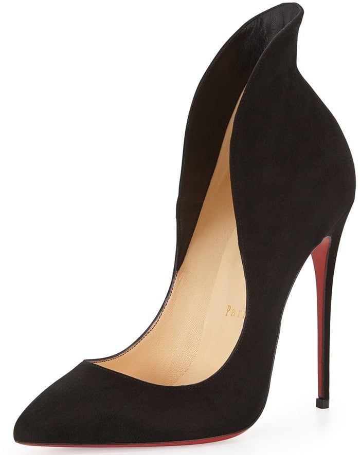 Christian Louboutin Mea Culpa Flared Suede Red Sole Pump