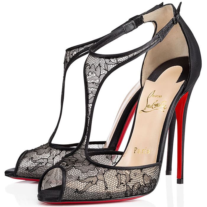 Christian Louboutin Tiny T-Strap Peep-Toe Sandals