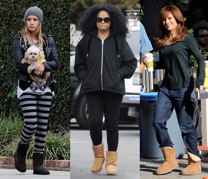 Celebrities wearing sheepskin UGG boots