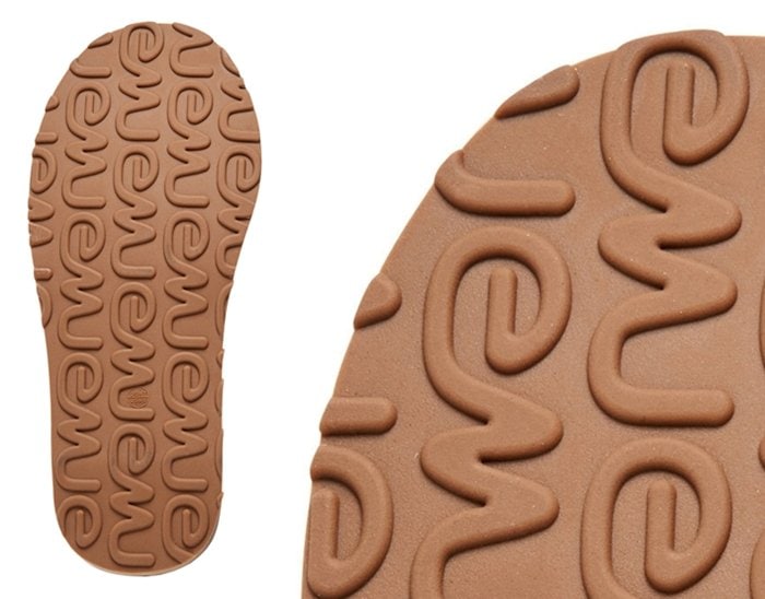 The outsoles of original units have the EMU brand embossed all throughout