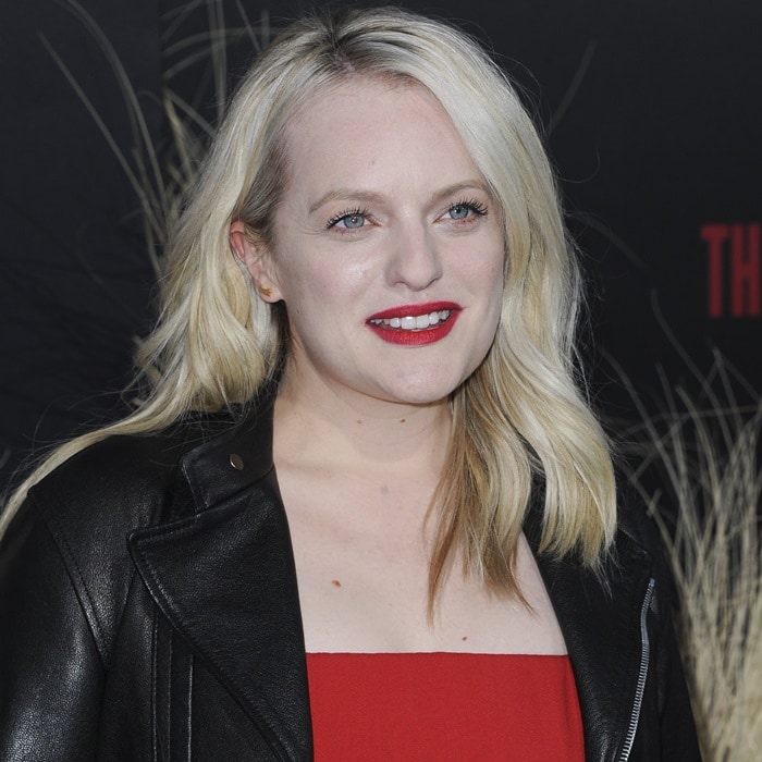 Elisabeth Moss at the premiere of 'The Handmaid’s Tale' season two at the TCL Chinese Theatre in Hollywood on April 19, 2018