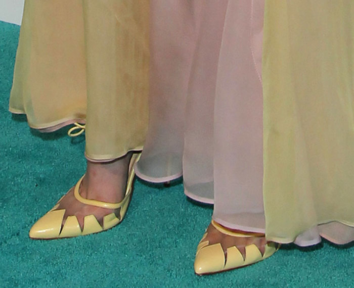 Elle Fanning's yellow Bionda Castana “Lana” pumps