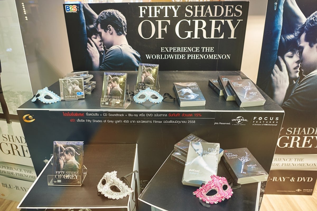 The British-American film trilogy series Fifty Shades consists of three erotic romantic drama films and is based on the Fifty Shades trilogy by English author E. L. James