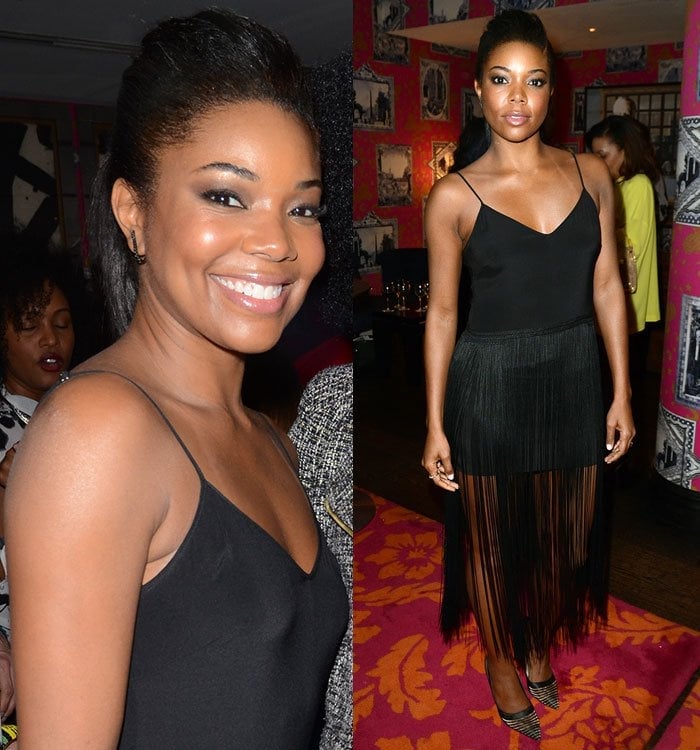 Gabrielle Union in a revealing dress at the screening party for BET's Being Mary Jane