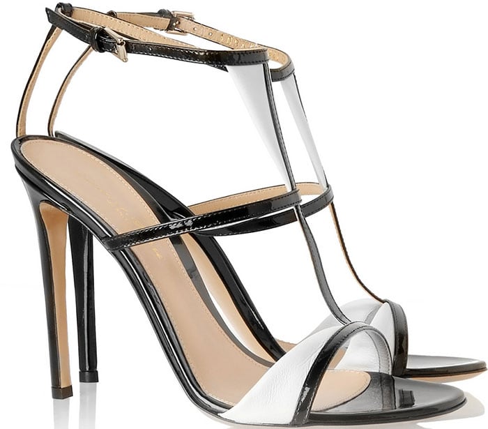 Gianvito Rossi Two-Tone Patent Leather Sandals