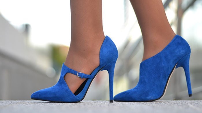 Helena's stunning blue heels