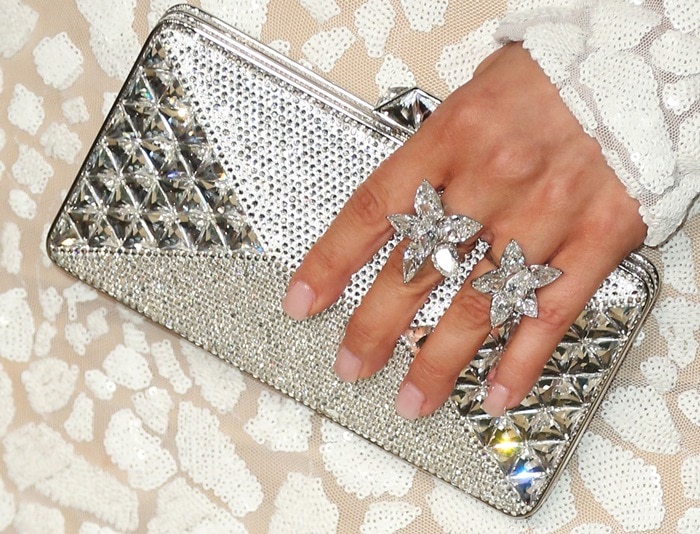 Christina Aguilera toted a Judith Leiber clutch