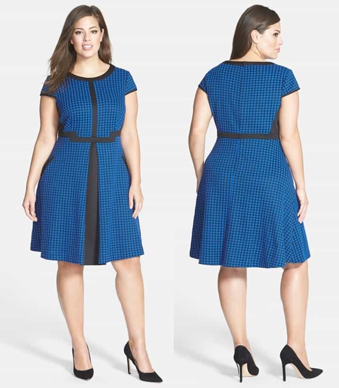 Julia Jordan Houndstooth Jacquard Fit & Flare Dress